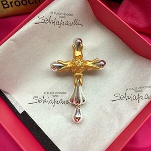 Schiaparelli Gold and Silver Brooch